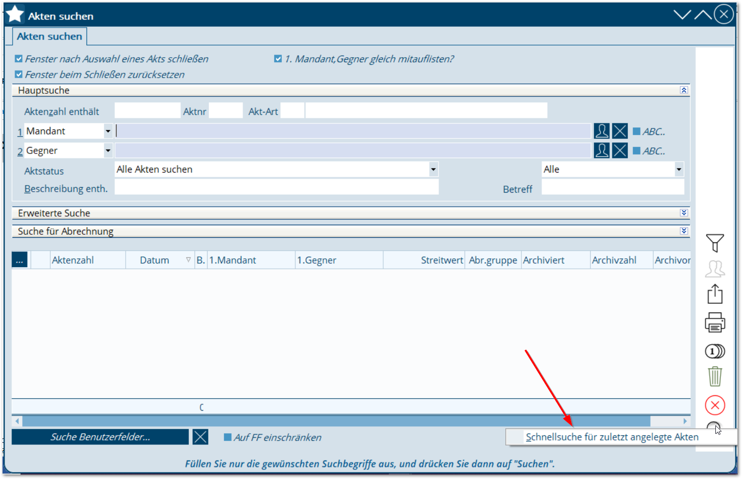 BAS_Schnellsuche für zuletzt angelegte Akte_2