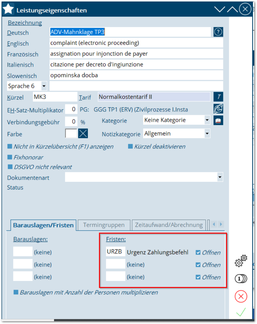 BAS_Durch Leistungen ausgelöste Fristen ohne Bestätigung speichern_2