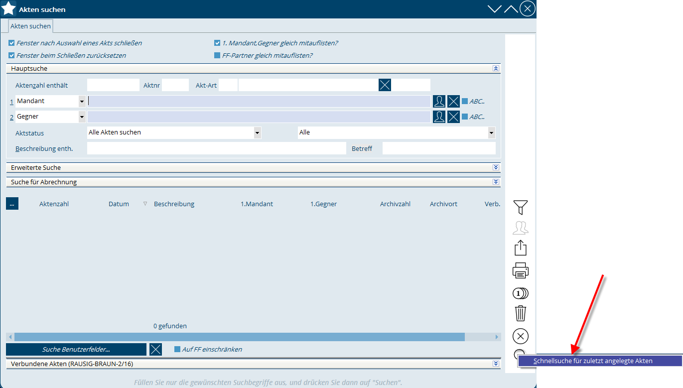 BAS_Schnellsuche für zuletzt angelegte Akte_2